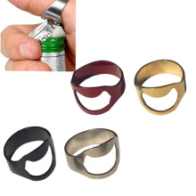 Mini Edelstahl Finger Ring Flaschenflasche Opener Bar Tool Bieröffner mit benutzerdefiniertem Logo